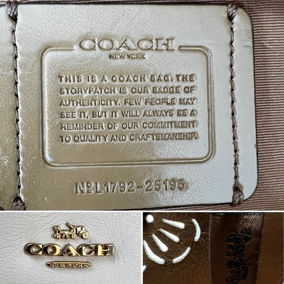 Coach White Market Tote With Cut Out Tea Rose - Picture 10 of 12